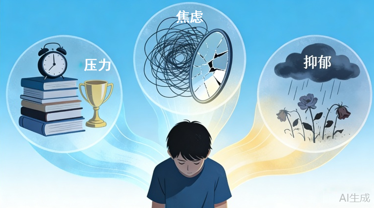 压力、焦虑、抑郁 关系